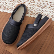 Théodore Blanchard | Beige Mesh Slip-On Clogs with Heel Strap