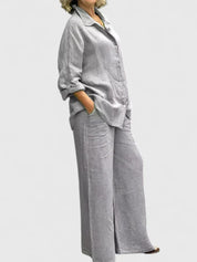 Celestine Fairmont | Linen Two-Piece Set in Lilac