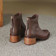 Rosetta Kingsford | Houndstooth Ankle Boots with Block Heel