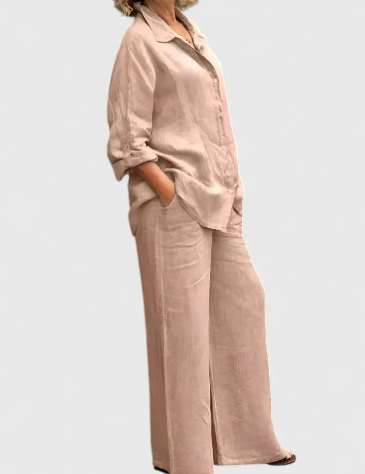Celestine Fairmont | Linen Two-Piece Set in Lilac