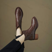 Rosetta Kingsford | Houndstooth Ankle Boots with Block Heel