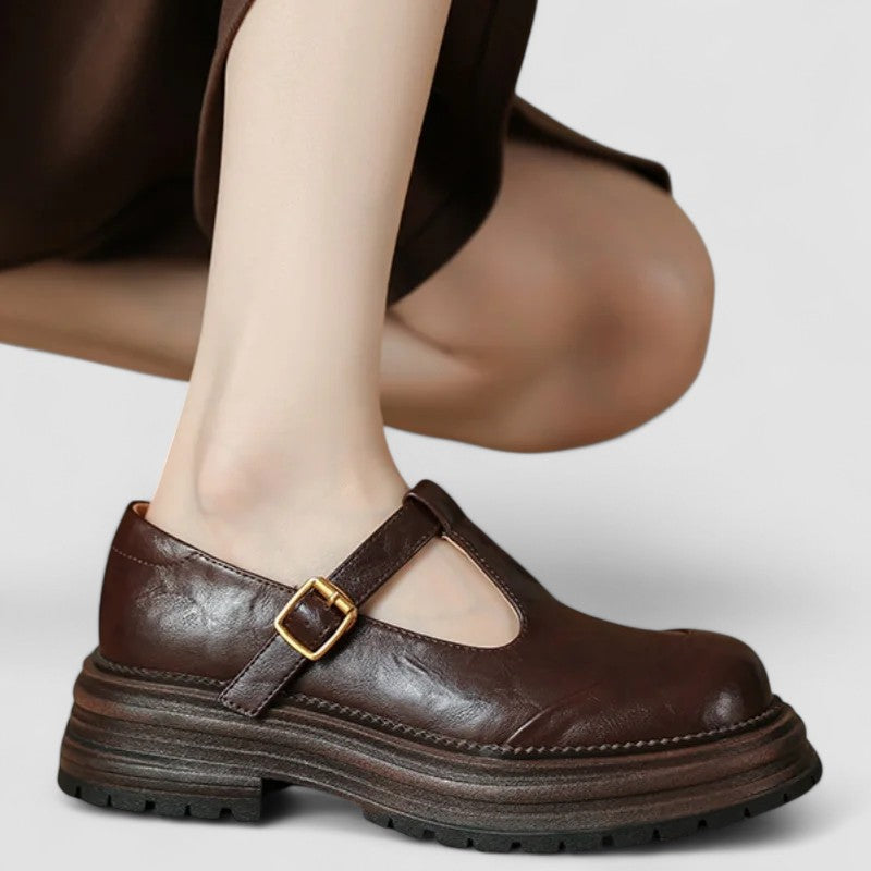 Claudette Hargrove | Orthopedic Brown Mary Jane Flats