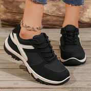 Philippa Davenport | Leather Patchwork Platform Sneakers in Khaki