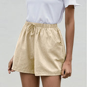Aurelie Fontevraud | Casual Linen Shorts with Drawstring Waist