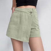Marceline Ashcroft | Blue Denim Crossover Mini Skort