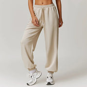 Cécile Montvallon | Beige Cotton-Spandex Joggers for Women
