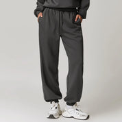 Cécile Montvallon | Beige Cotton-Spandex Joggers for Women