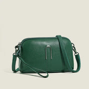 Margaux Delacroix | Elegant Blue Leather Crossbody Shoulder Bag