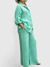 Celestine Fairmont | Linen Two-Piece Set in Lilac