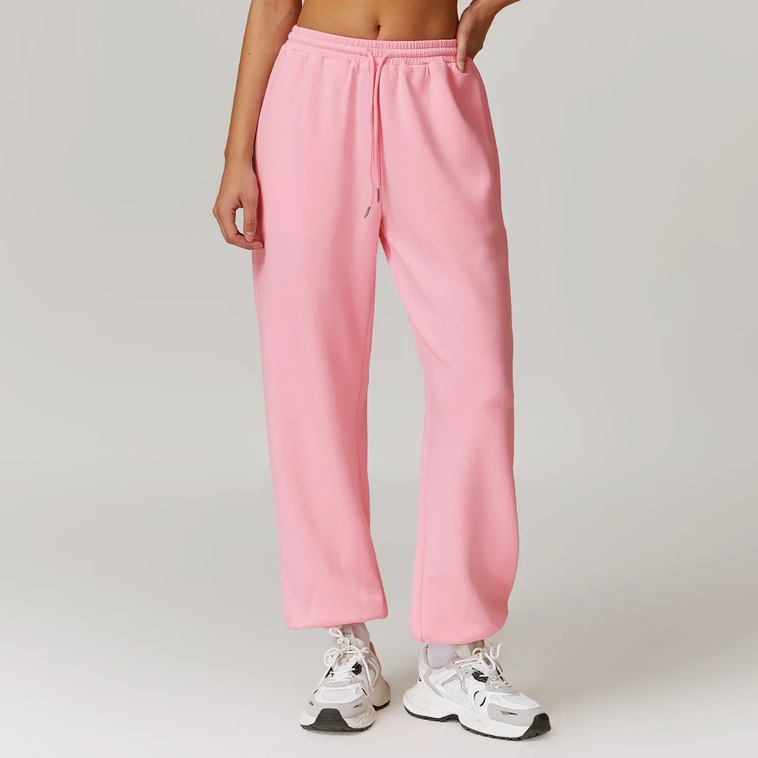 Cécile Montvallon | Beige Cotton-Spandex Joggers for Women