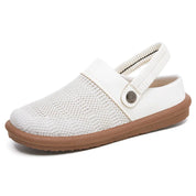 Théodore Blanchard | Beige Mesh Slip-On Clogs with Heel Strap