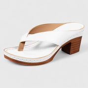Camille Rochford | Black Orthopedic Wedge Flip Sandals