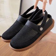 Théodore Blanchard | Beige Mesh Slip-On Clogs with Heel Strap