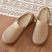 Théodore Blanchard | Beige Mesh Slip-On Clogs with Heel Strap