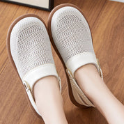 Théodore Blanchard | Beige Mesh Slip-On Clogs with Heel Strap
