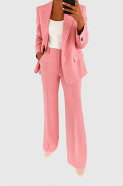 Octavie Lerondeau | Black Wide-Leg Two-Piece Blazer Suit Set