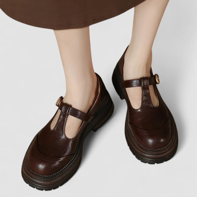 Claudette Hargrove | Orthopedic Brown Mary Jane Flats