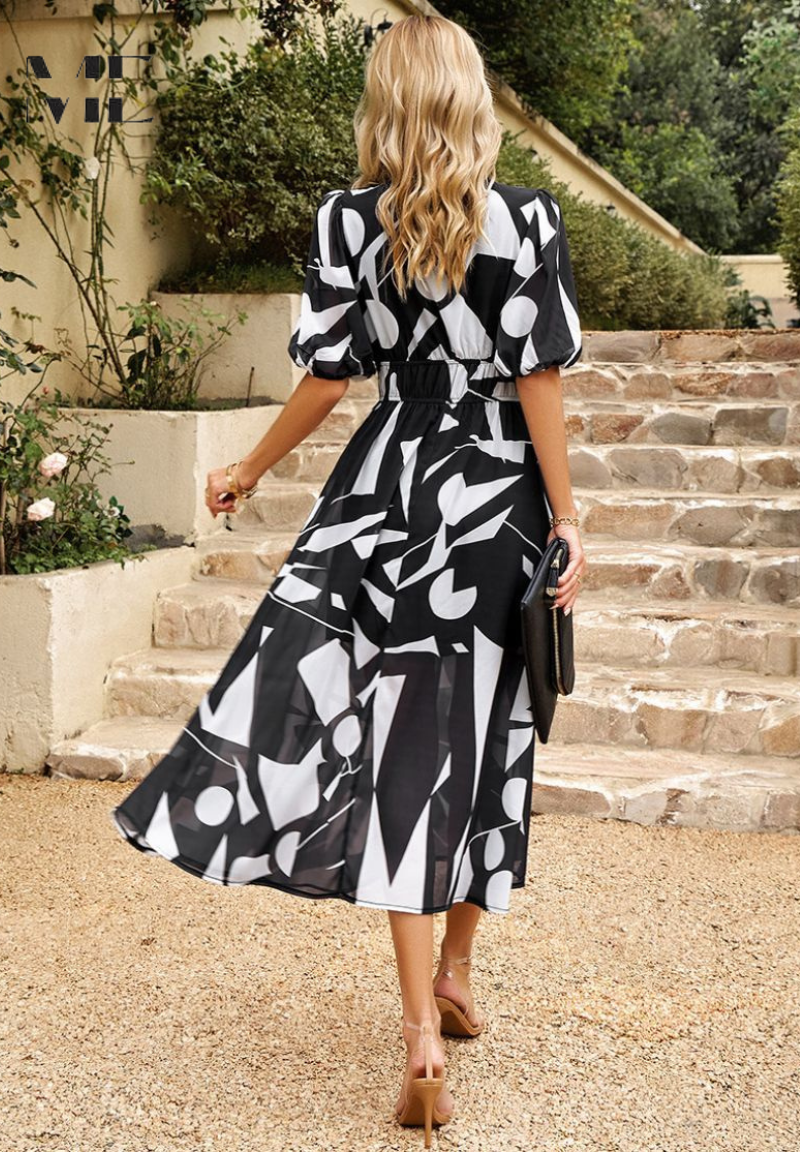 Clémence Fairholme | Floral Midi V-Neck Dress