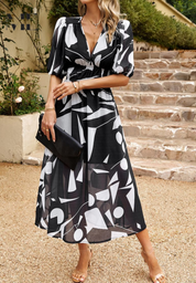 Clémence Fairholme | Floral Midi V-Neck Dress