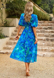 Clémence Fairholme | Floral Midi V-Neck Dress