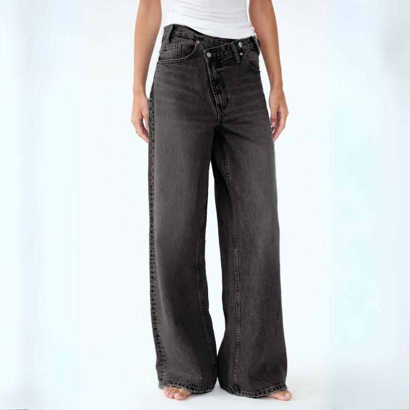 Christiane Bellefort | High-Rise Wide-Leg Light Wash Jeans