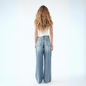 Christiane Bellefort | High-Rise Wide-Leg Light Wash Jeans