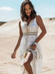 Rosalba Duchemin | Ivory Lace Boho Maxi Dress
