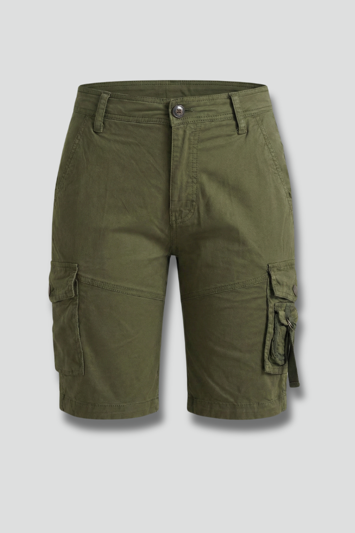 Brigitte Sancerre | Women's Olive Green Utility Cargo Shorts