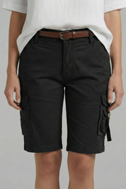 Brigitte Sancerre | Women's Olive Green Utility Cargo Shorts