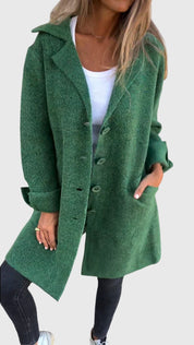 Camille Fontaine | Pink Button-Front Blazer Coat