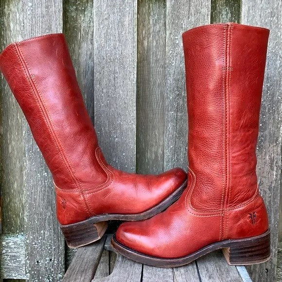 Dominique Ravenbourne | Black Leather Knee-High Western Boots