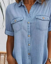 Rosalinde Beauchêne | Lightweight Denim-Look Shirt Dress