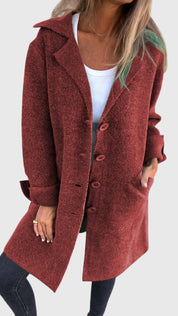 Camille Fontaine | Pink Button-Front Blazer Coat