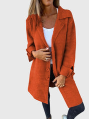 Camille Fontaine | Pink Button-Front Blazer Coat