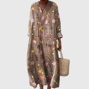 Camille Dutrieux | Colorblock Patchwork Stripe Maxi Dress