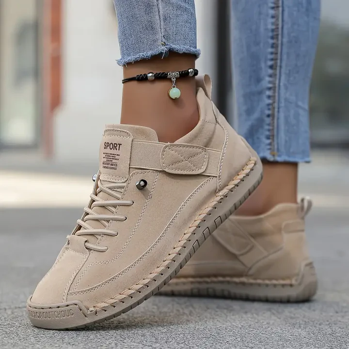 Claudette Fairstone | Orthopedic Sneakers Beige Wide Fit