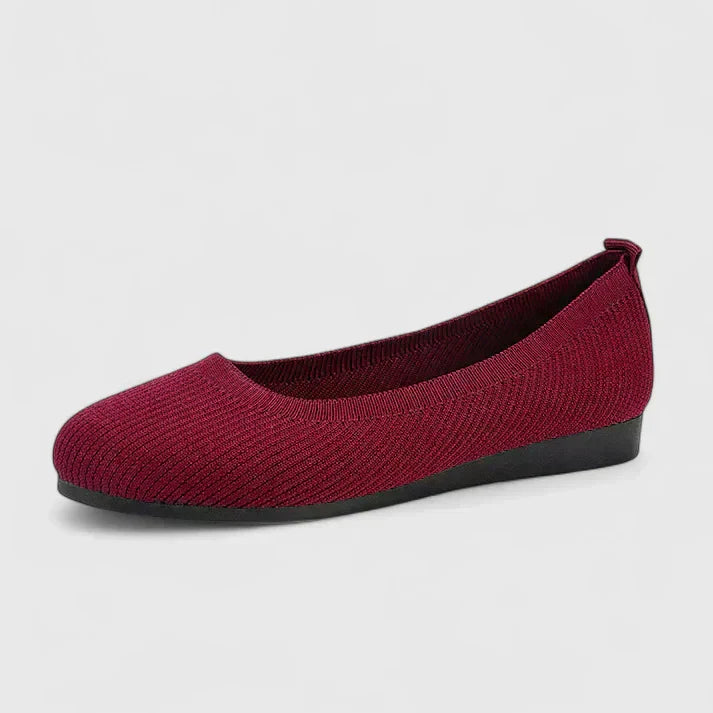 Harriet Lonsdale | Black Knit Ballet Flats with Ergonomic Sole