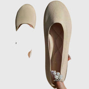 Viviane Lecourbet | Black Knit Ballet Flats with Anti-Slip Sole