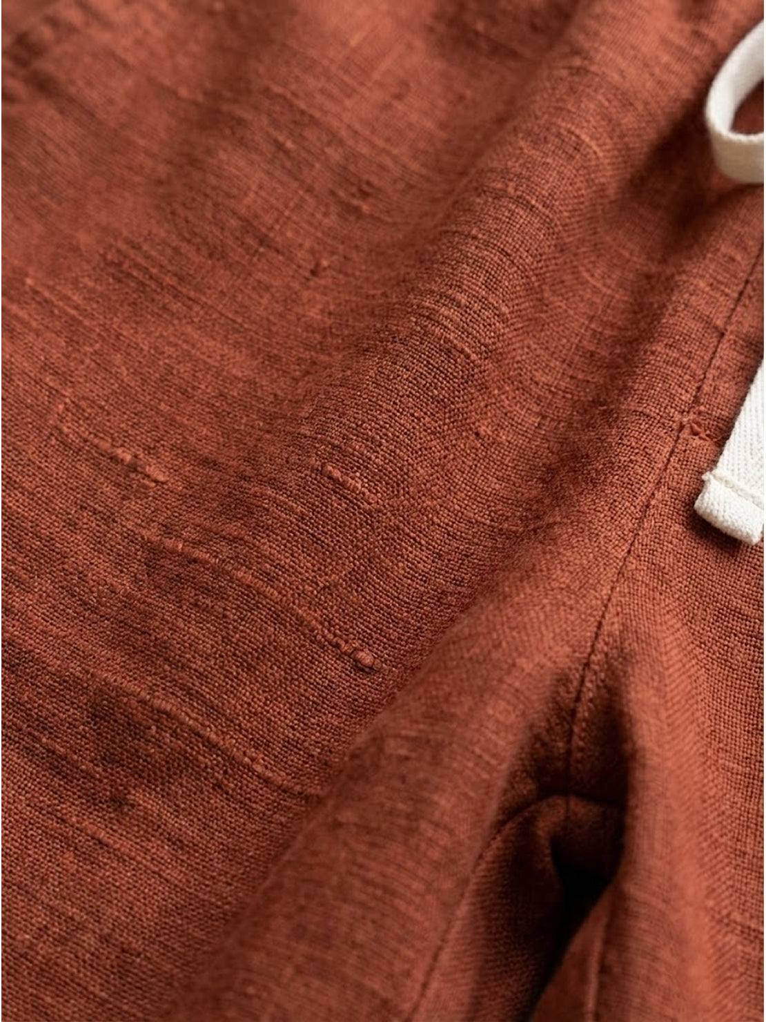 Ceciliane Mortvaux | Women's Linen-Look Drawstring Straight-Leg Trousers