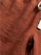 Ceciliane Mortvaux | Women's Linen-Look Drawstring Straight-Leg Trousers