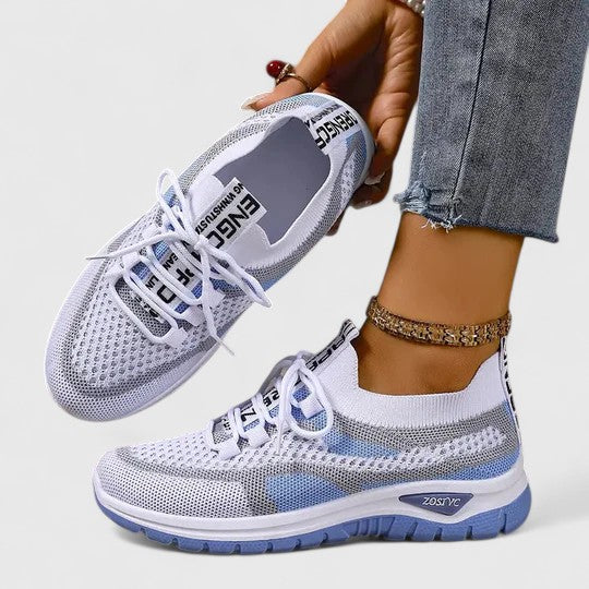 Adeline Beauchamp | Orthopedic Mesh Sneakers in Pink Beige