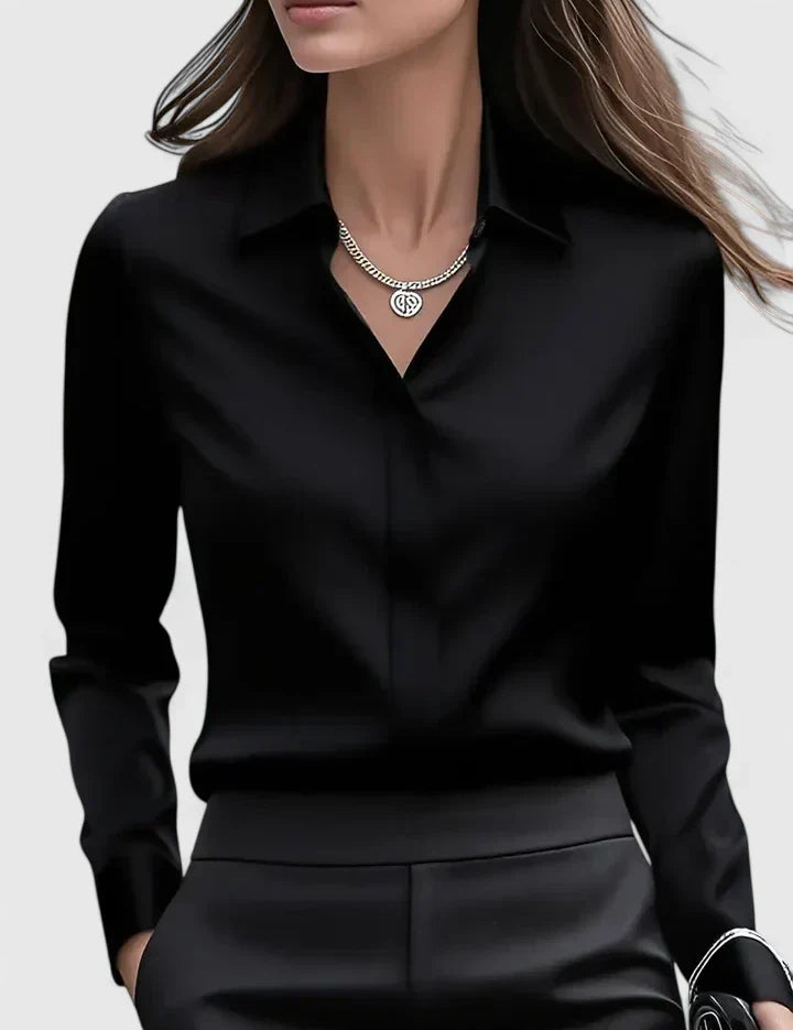Rosalind Fairverne | White Long Sleeve Button-Down Shirt