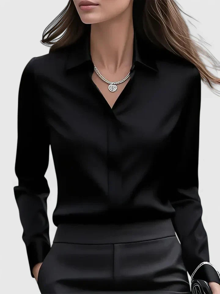 Rosalind Fairverne | White Long Sleeve Button-Down Shirt