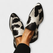 Vivienne Hartbourne | Cow Print Orthopedic Support Loafers