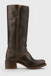 Beatrice Langford | Tan Leather Knee-High Western Boots
