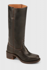 Beatrice Langford | Tan Leather Knee-High Western Boots