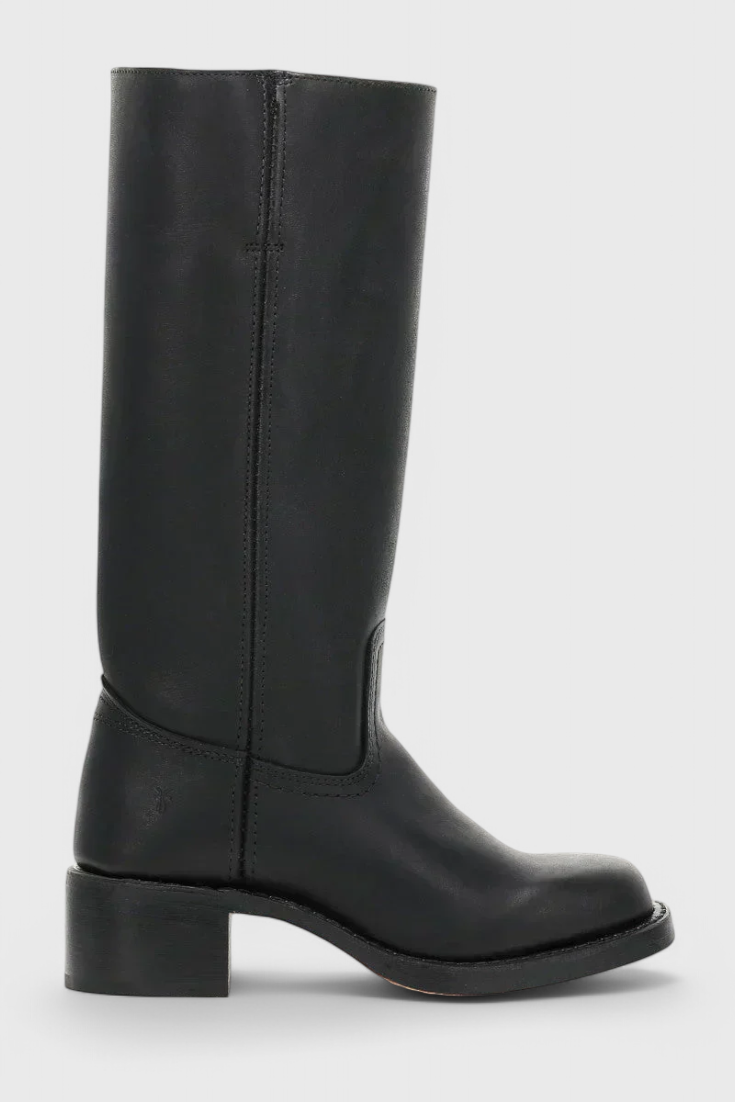 Beatrice Langford | Tan Leather Knee-High Western Boots