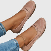 Marguerite Delvaux | Beige Orthopedic Slip-On Flats