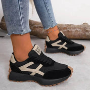 Claudine Ravensholme | Green & Tan Orthopedic Lace-Up Sneakers