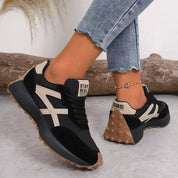 Claudine Ravensholme | Green & Tan Orthopedic Lace-Up Sneakers